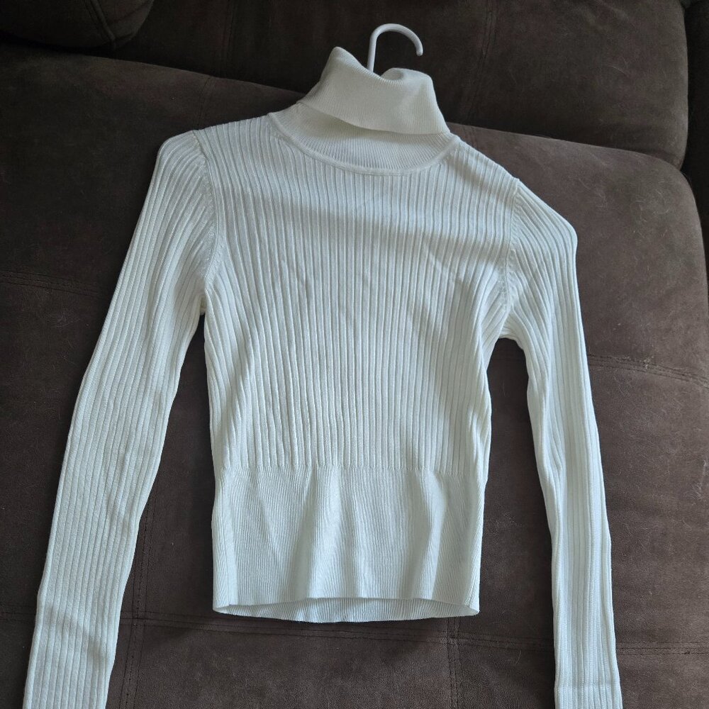 Zara White Turtleneck
